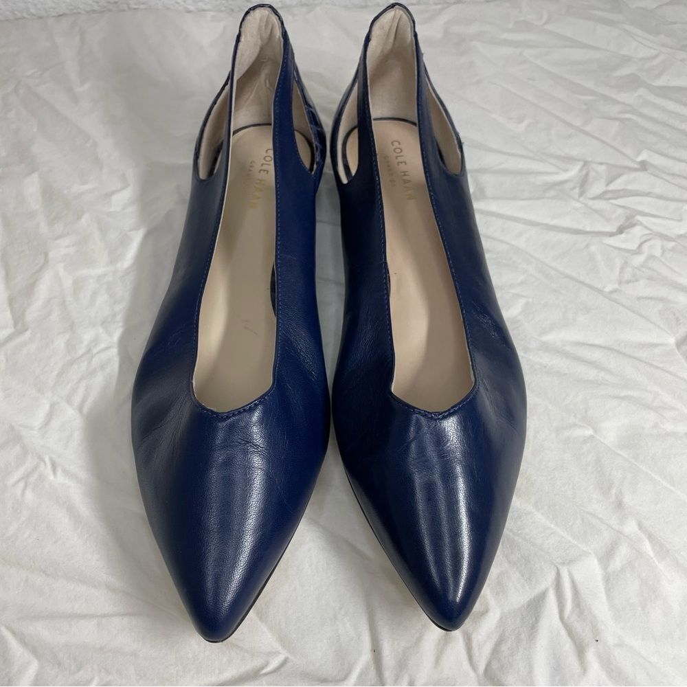 Cole Haan Ramsey Flats Blue Leather Size 8